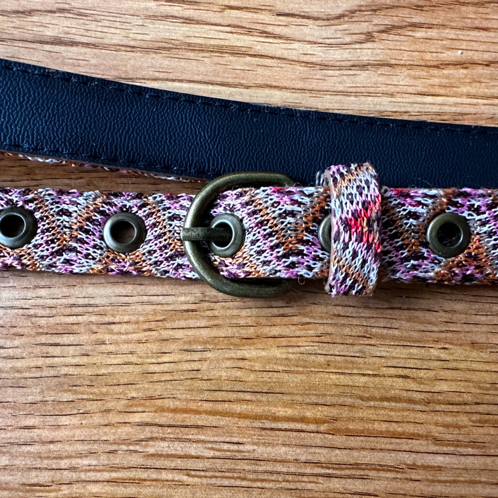 Vintage Black and Multicolor Belt
